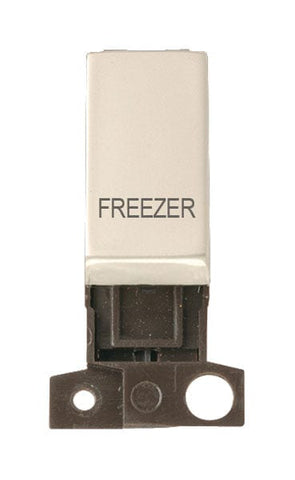 Minigrid & Modules Minigrid Ingot Printed 13A Resistive 10AX DP Switch - Pearl Nickel - Freezer