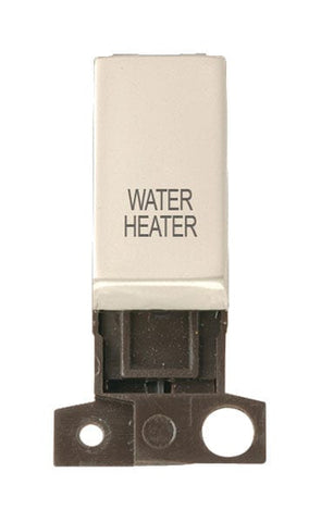 Minigrid & Modules Minigrid Ingot Printed 13A Resistive 10AX DP Switch - Pearl Nickel - Water Heater