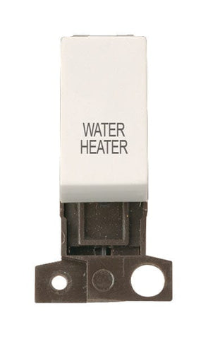 Minigrid & Modules Minigrid Plastic Printed 13A Resistive 10AX DP Switch - Polar White - Water Heater