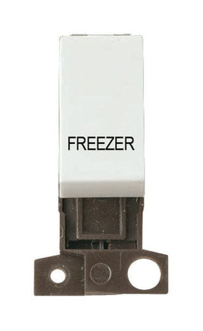 Minigrid & Modules Minigrid Plastic Printed 13A Resistive 10AX DP Switch - Click White - Freezer
