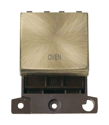 Minigrid & Modules Minigrid Ingot Printed 20A DP Ingot Switch - Antique Brass - Oven