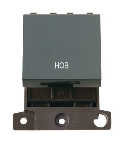 Minigrid & Modules Minigrid Plastic Printed 20A DP Switch - Black - Hob