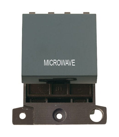 Minigrid & Modules Minigrid Plastic Printed 20A DP Switch - Black - Microwave