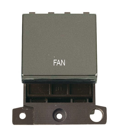 Minigrid & Modules Minigrid Ingot Printed 20A DP Ingot Switch - Black Nickel - Fan