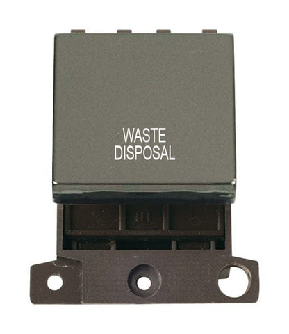 Minigrid & Modules Minigrid Ingot Printed 20A DP Ingot Switch - Black Nickel - Waste Disposal