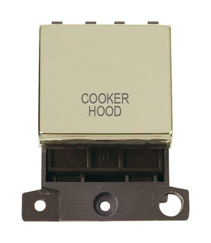 Minigrid & Modules Minigrid Ingot Printed 20A DP Ingot Switch - Brass - Cooker Hood