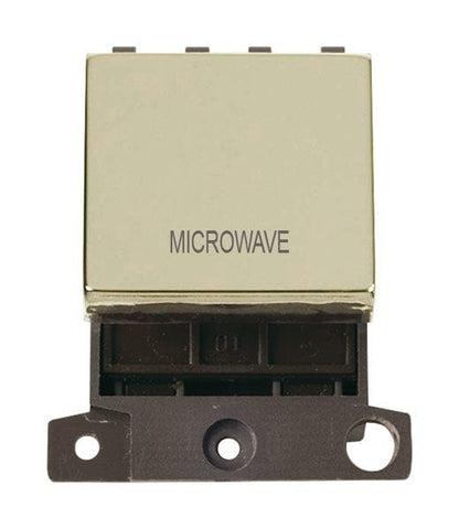 Minigrid & Modules Minigrid Ingot Printed 20A DP Ingot Switch - Brass - Microwave