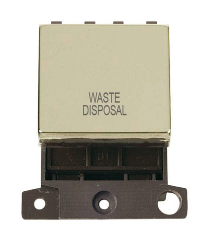 Minigrid & Modules Minigrid Ingot Printed 20A DP Ingot Switch - Brass - Waste Disposal