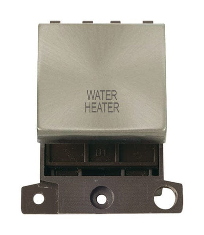 Minigrid & Modules Minigrid Ingot Printed 20A DP Ingot Switch - Brushed Stainless Steel - Water Heater