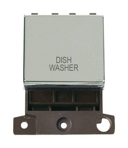 Minigrid & Modules Minigrid Ingot Printed 20A DP Ingot Switch - Chrome - Dish Washer