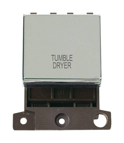 Minigrid & Modules Minigrid Ingot Printed 20A DP Ingot Switch - Chrome - Tumble Dryer