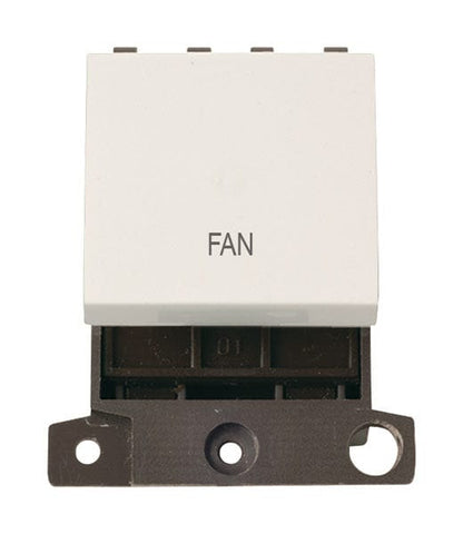 Minigrid & Modules Minigrid Plastic Printed 20A DP Switch - Polar White - Fan
