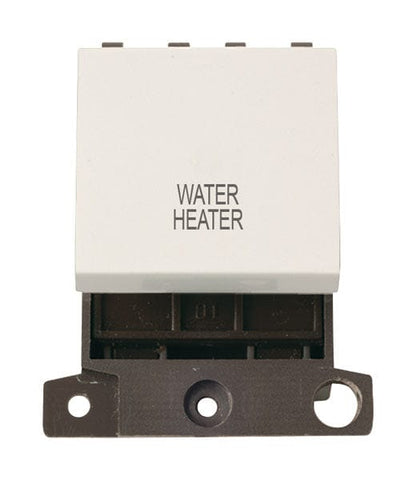 Minigrid & Modules Minigrid Plastic Printed 20A DP Switch - Polar White - Water Heater