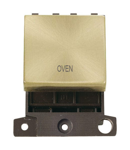 Minigrid & Modules Minigrid Ingot Printed 20A DP Ingot Switch - Satin Brass - Oven