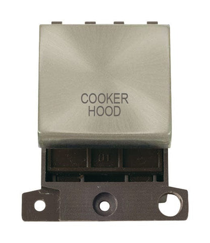 Minigrid & Modules Minigrid Ingot Printed 20A DP Ingot Switch - Satin Chrome - Cooker Hood