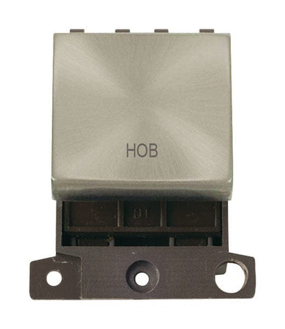 Minigrid & Modules Minigrid Ingot Printed 20A DP Ingot Switch - Satin Chrome - Hob