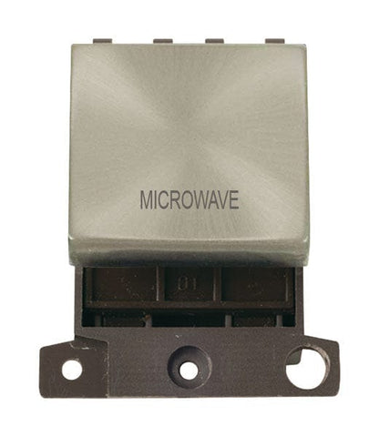 Minigrid & Modules Minigrid Ingot Printed 20A DP Ingot Switch - Satin Chrome - Microwave