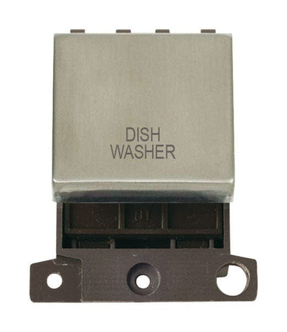Minigrid & Modules Minigrid Ingot Printed 20A DP Ingot Switch - Stainless Steel - Dish Washer