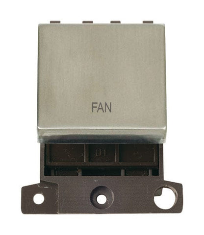 Minigrid & Modules Minigrid Ingot Printed 20A DP Ingot Switch - Stainless Steel - Fan