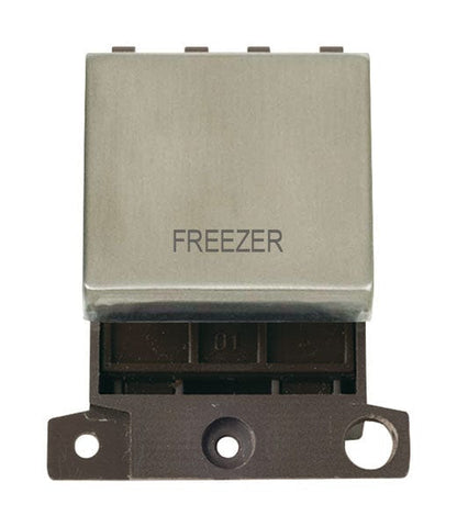 Minigrid & Modules Minigrid Ingot Printed 20A DP Ingot Switch - Stainless Steel - Freezer