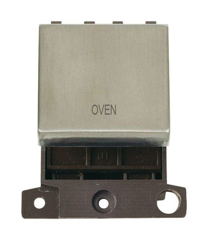 Minigrid & Modules Minigrid Ingot Printed 20A DP Ingot Switch - Stainless Steel - Oven