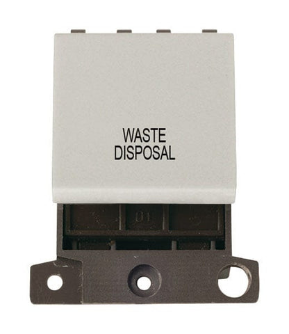 Minigrid & Modules Minigrid Plastic Printed 20A DP Switch - Click White - Waste Disposal