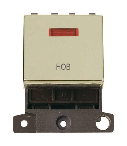 Minigrid & Modules Minigrid Ingot Printed 20A DP Ingot Switch With Neon - Brass - Hob