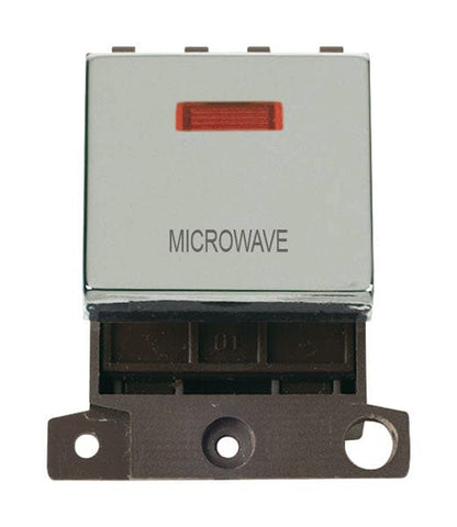 Minigrid & Modules Minigrid Ingot Printed 20A DP Ingot Switch With Neon - Chrome - Microwave