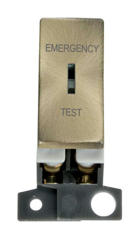 Minigrid & Modules Minigrid Ingot 13A Resistive DP Ingot Keyswitch “emergency Test” - Antique Brass