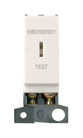 Minigrid & Modules Minigrid Plastic 13A Resistive DP Keyswitch “emergency Test” - Polar White