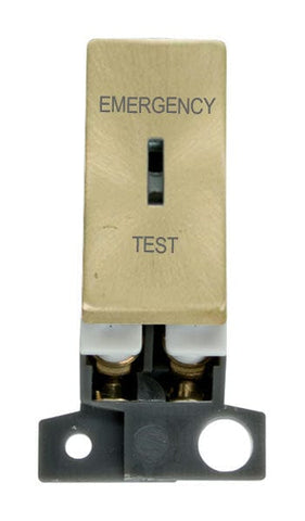 Minigrid & Modules Minigrid Ingot 13A Resistive DP Ingot Keyswitch “emergency Test” - Satin Brass
