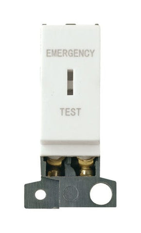 Minigrid & Modules Minigrid Plastic 13A Resistive DP Keyswitch “emergency Test” - Click White