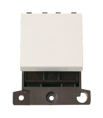 Minigrid & Modules Minigrid Plastic 250v 32A DP Switch Module - Polar White