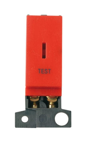 Minigrid & Modules Minigrid Plastic 13A Resistive DP Key Switch - Red “test”
