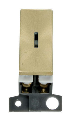 Minigrid & Modules Minigrid Ingot 13A Resistive DP Ingot Keyswitch - Satin Brass