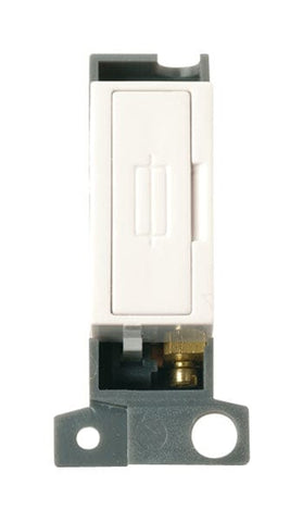 Minigrid & Modules Minigrid Plastic 13A Fused Fcu Module - Polar White