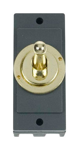 Minigrid & Modules Minigrid 1 Gang Intermediate Toggle Switch - Polished Brass