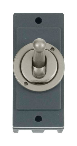 Minigrid & Modules Minigrid 1 Gang 2 Way Toggle Switch - Pearl Nickel