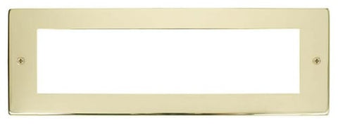 New Media Small Media Front Plate (8 Module) - Brass