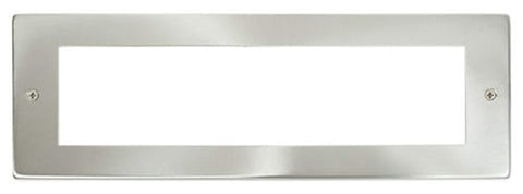 New Media Small Media Front Plate (8 Module) - Brushed Stainless