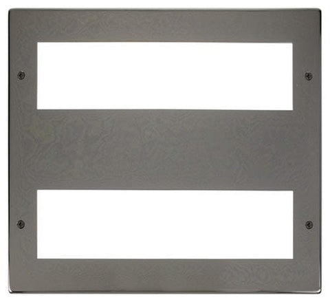 New Media Large Media Front Plate (2 X 8 Module) - Black Nickel