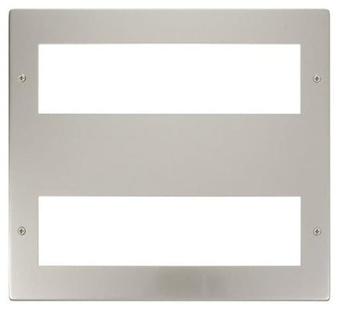 New Media Large Media Front Plate (2 X 8 Module) - Pearl Nickel