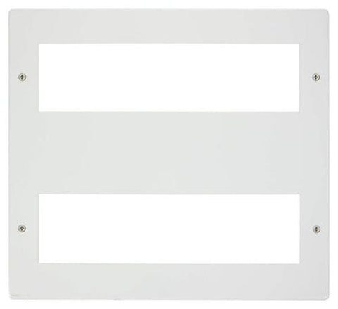 New Media Large Media Front Plate (2 X 8 Module) - Polar White