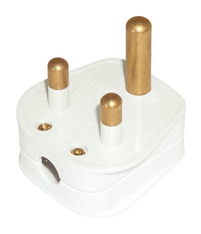 Plugs 5A Round Pin Plug White
