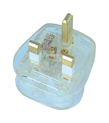 Plugs 13A Transparent Plug Top (13A Fused) Fast Fit Clear