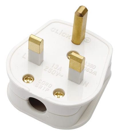 White 13A Fused Non-standard Plug - White - SE Home