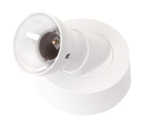 Ceiling Accessories T2 Bc Loop-in Angled Batten Lampholder With H.O. skirt