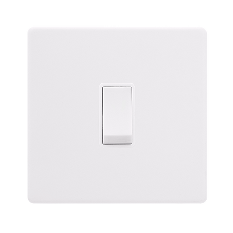 Screwless Plate Polar White 20A Double Pole Switch - White Insert