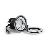 LED Downlights Polished Chrome CCT Fire Rated LED Dimmable 10W IP65 Downlight