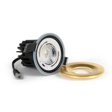 LED Downlights Brushed Gold CCT Fire Rated LED Dimmable 10W IP65 Downlight